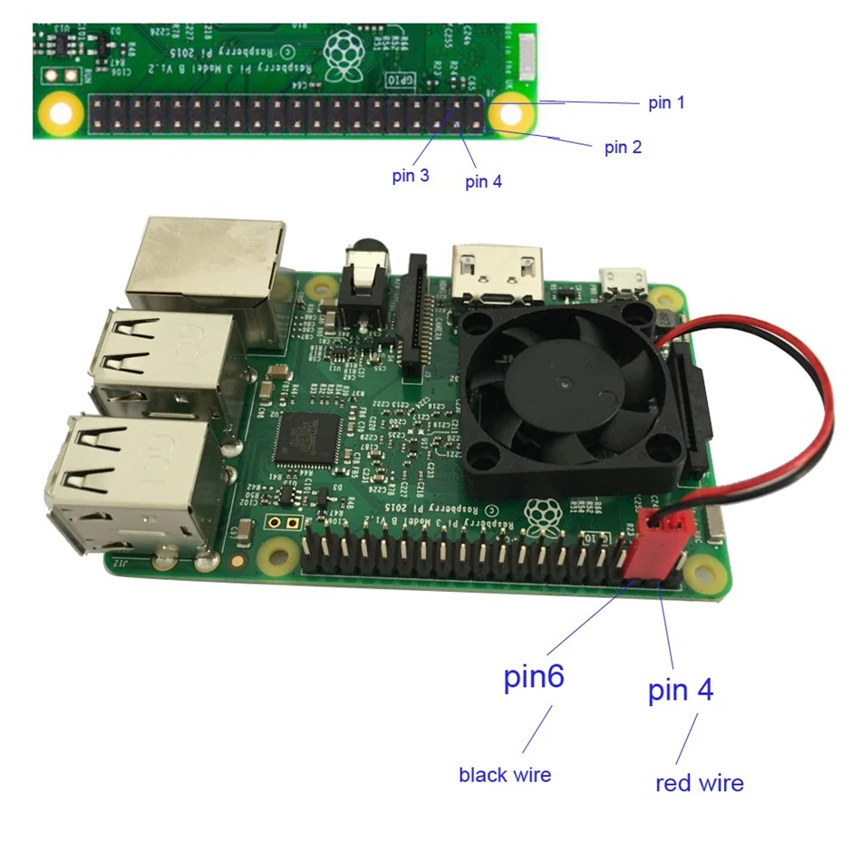 Raspberry pi Радиатор внешний вентилятор охлаждения комплект для Pi Модель B + Plus 2 3