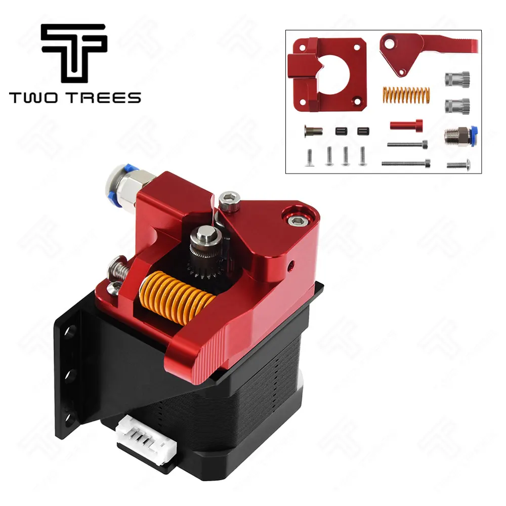 CR10s Pro Aluminum Upgrade Dual Gear mk8 Extruder Kit for CR10S PRO RepRap Prusa i3 1.75mm Drive Feed double pulley Extruder