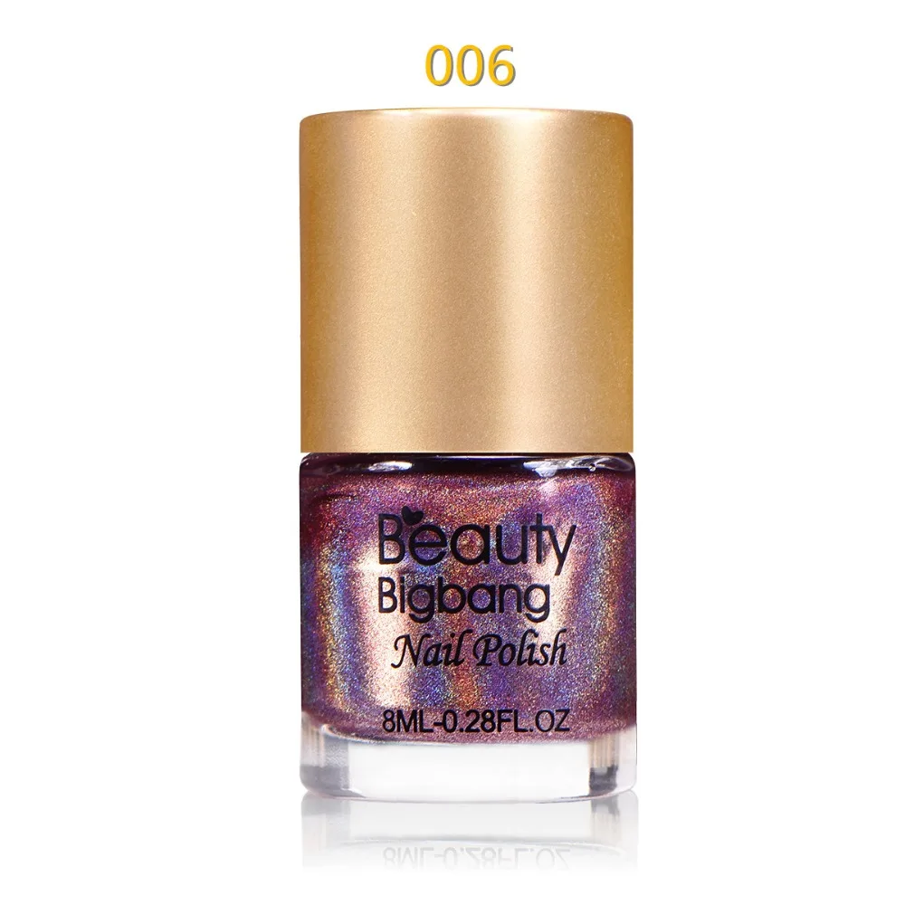 BeautyBigBang 12 цветов 8 мл голографический с голографическим блеском лак для ногтей Голограмма Эффект лак для ногтей инструменты для дизайна ногтей Полировка