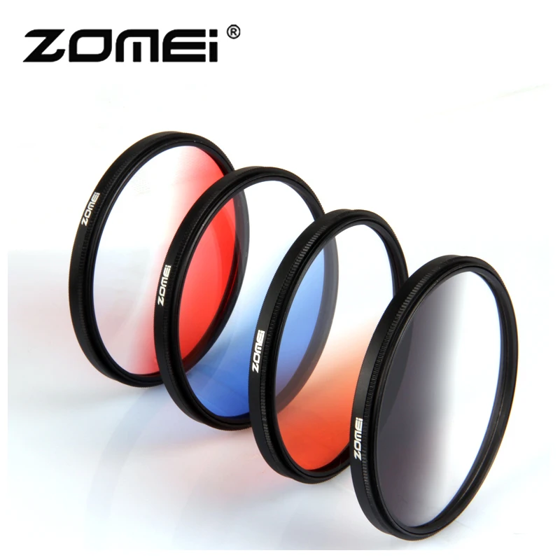 

Zomei Camera Filtro Ultra Slim Frame GND Gradula Color Filters Blue Grey Red Orange 49 55 58 62 67 72 77 82mm For DSLR Camera