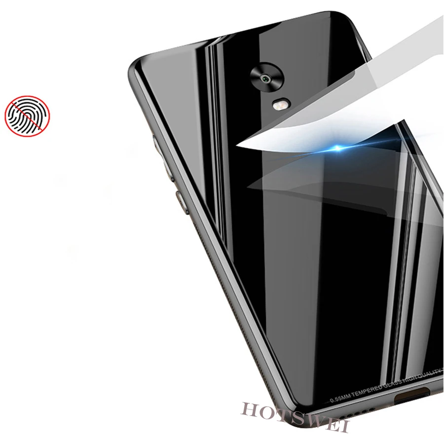 HOTSWEI Case For Xiaomi Redmi Note 4 X 4X Global Version Cases Candy Color Hybrid Mirror Tempered Glass + Soft TPU Frame Cover |