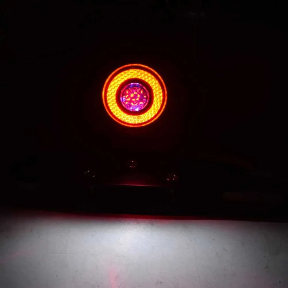 Мотоциклетный Черный винтажный Красный светодиодный задний стоп-сигнал фонарь