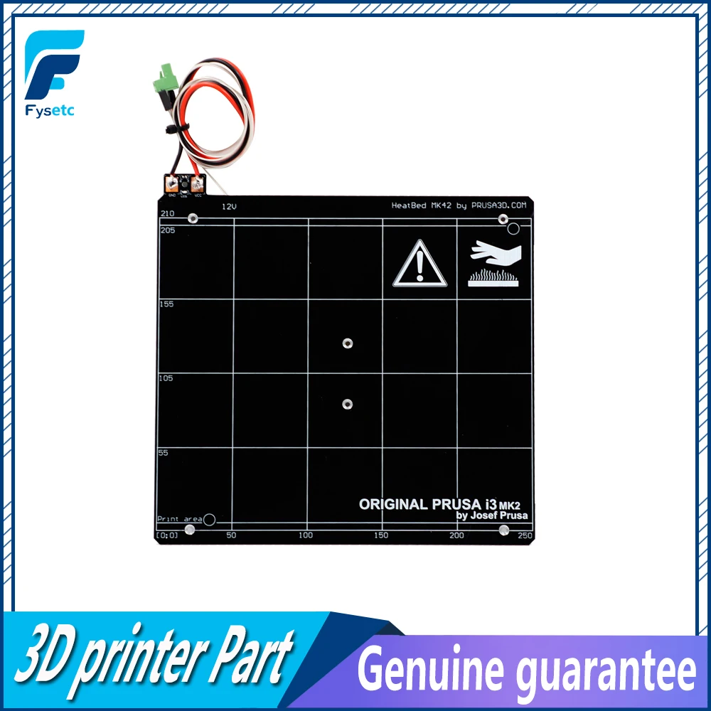 Prusa i3 MK2 MK2S 3d принтер кровать с подогревом алюминиевый сплав клон 255X235 мм + резистор