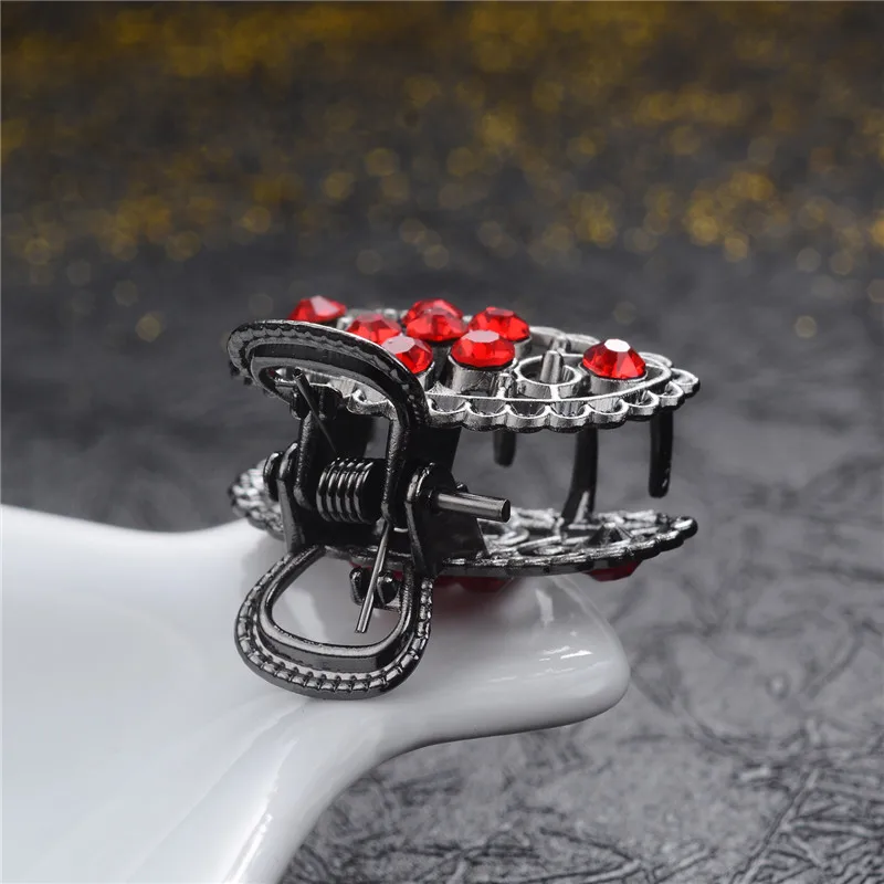 

Fashion Women Girls Geometric Hair Claw Hair Crab Retro Flower Moon Shape Crystal Hair Clips Make UP Hair Accessories Hairpin