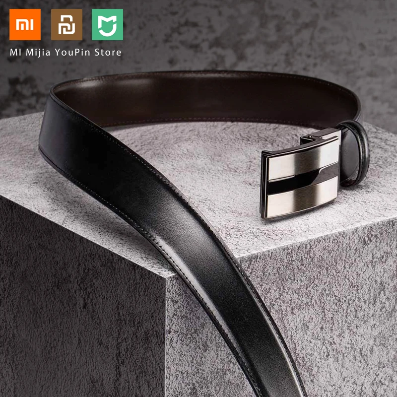 Оригинальный xiaomi mijia QiMian итальянский кожаный мужской двухцветный сплав пряжка