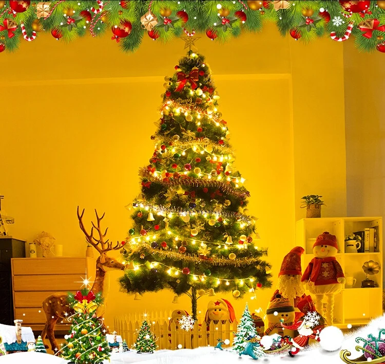 Новогодние ёлки праздничные вечерние поставки kerstboom arbol de navidad sapin de noel 180 см/210 см/240/300 см рождественской елки