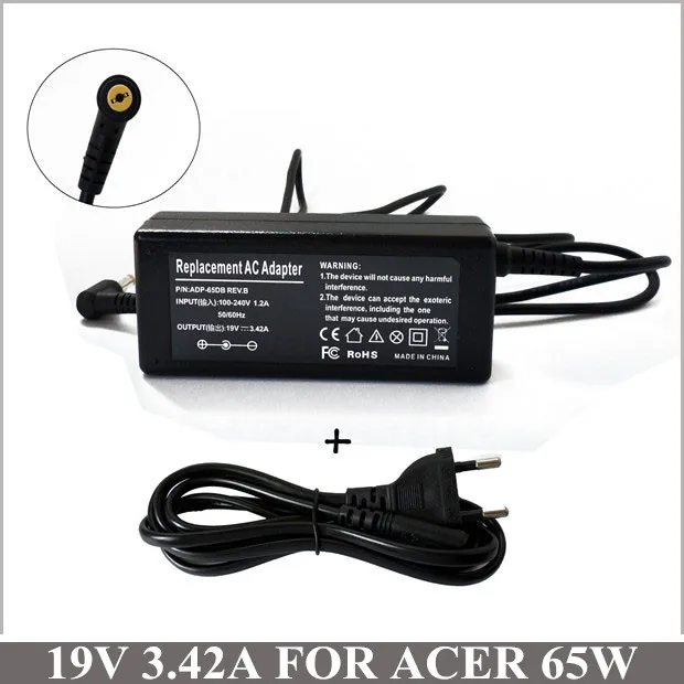

19V 3.42A AC Adapter Laptop Power Charger For Acer Aspire One D255-2301 D255-2256 D255-1134 4339-2618 AS7741Z-5731 4530-5267