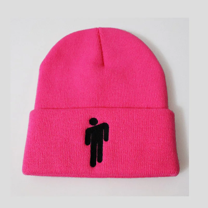 Billie Eilish Beanie 11 цветов вязаное, тёплое, зимнее, однотонное, хип-хоп трикотажный свитер шляпа капот костюм капитана аксессуар подарки