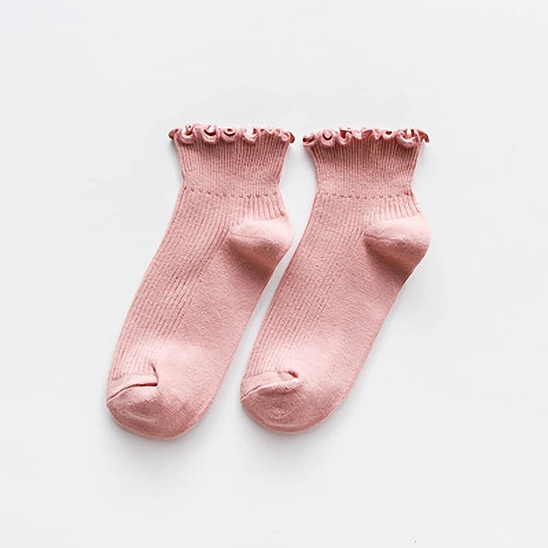 1 пара женские носки с оборками в стиле ретро для девочек хлопковые японские Kawaii