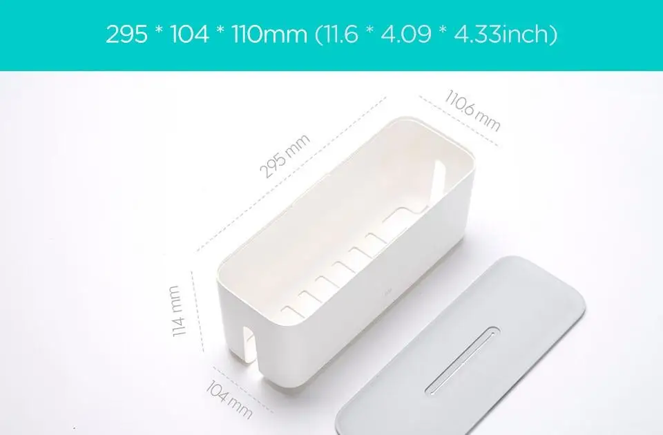 Оригинальная коробка для хранения Xiaomi, блок питания с розеткой, коробка для хранения кабеля питания, кабель коллектора, Пылезащитная кабельная линия, коробка для хранения