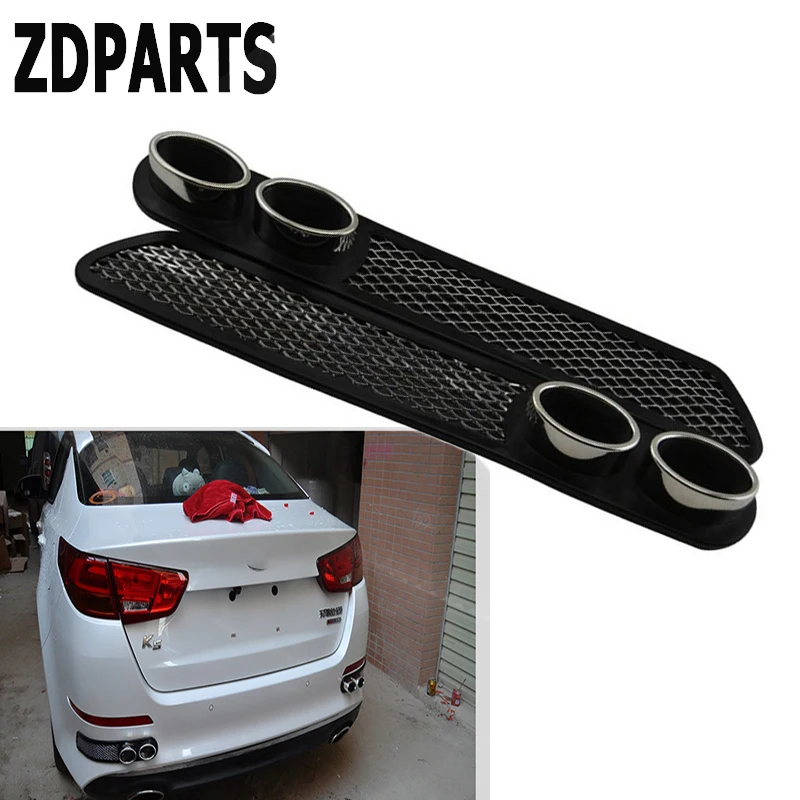 ZDPARTS 3D хромированные наклейки на выхлопные трубы для автомобиля бампер Skoda Octavia A5
