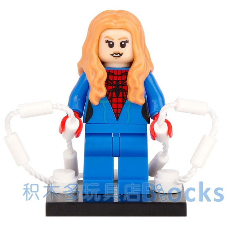 Одиночная продажа Человек-паук капитан Мстители Marvel супер герои миньфиг сборные