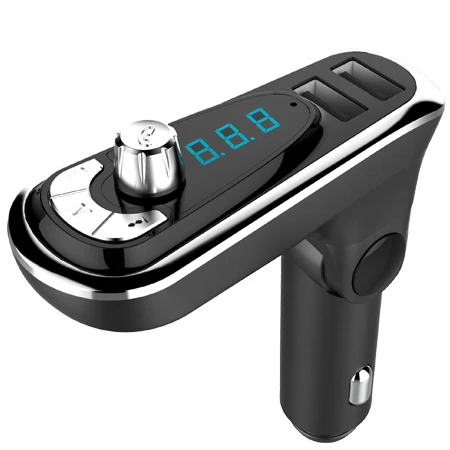 Серебристый YASOKRO Bluetooth автомобильный комплект Hands Free MP3 аудио плеер Обнаружение напряжения с двойным USB Автомобильное зарядное устройство автомобильные аксессуары fm-передатчик - Название цвета: Серебристый
