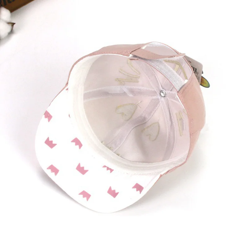 Новые Летние Симпатичные детские шляпы сердце Корона для девочек хлопок детей