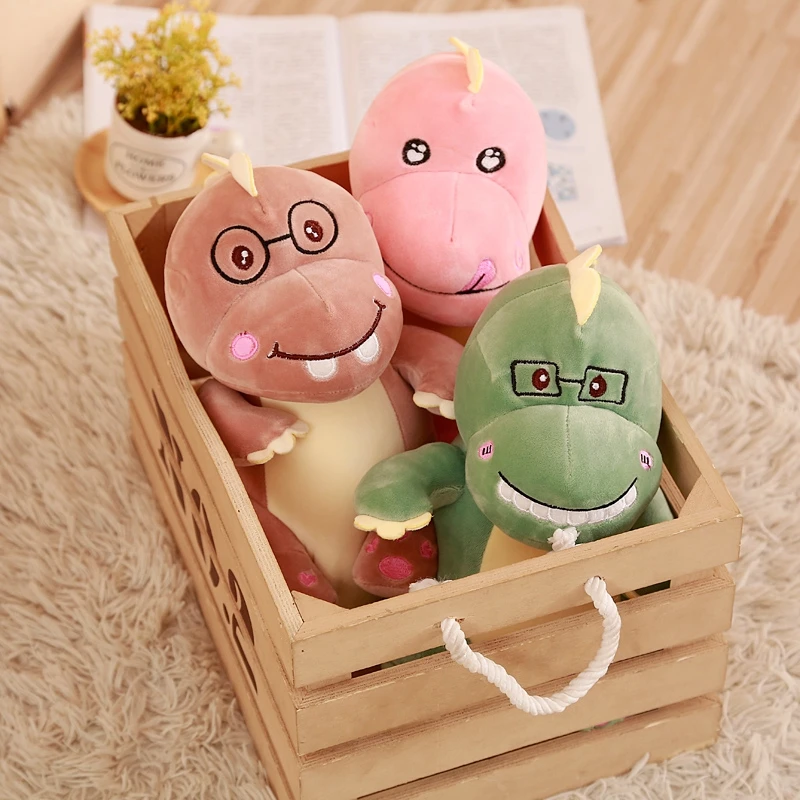 Kawaii динозавр плюшевые игрушки очки кукла украшение маленькая детская Удобная