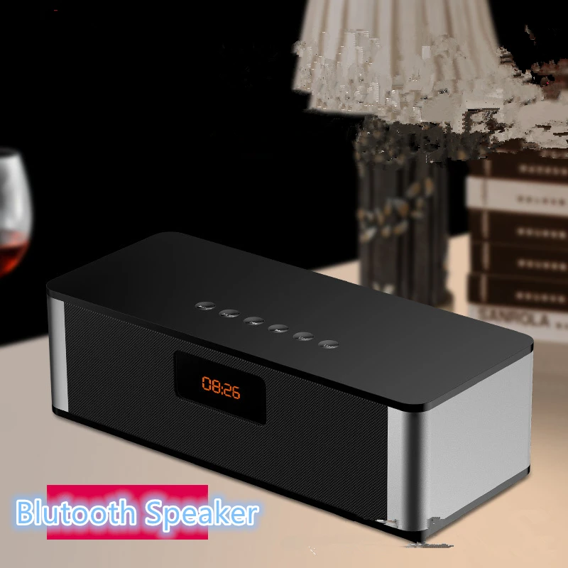 Bluetooth динамик большой мощности 10 Вт HIFI портативный беспроводной динамик Будильник FM радио сабвуфер бас динамик Поддержка TF карта USB
