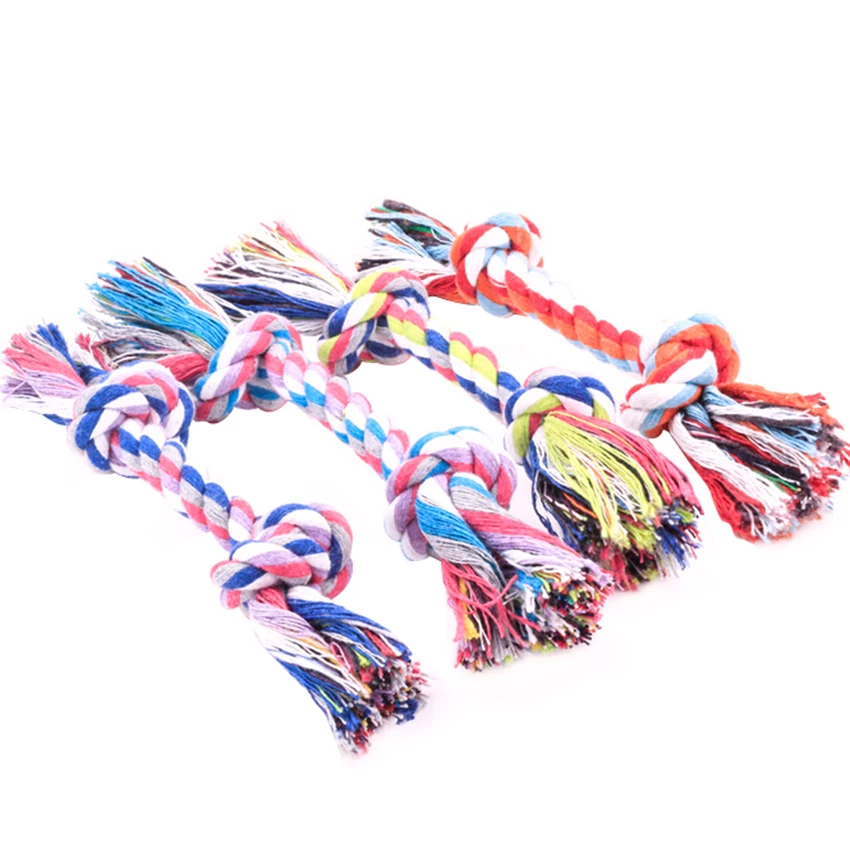 Цветная игрушка для щенков собак домашних животных хлопковая плетеная веревка