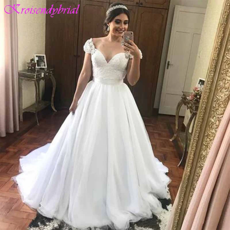 Кружевное платье DZW570 с треугольным вырезом и рукавами крылышками длина в пол