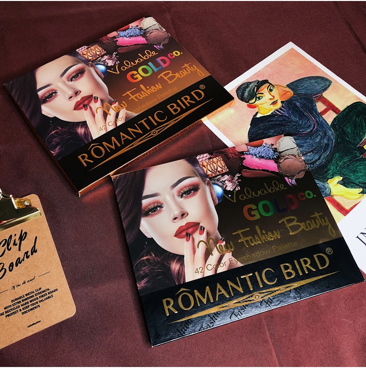 Профессиональная Палетка Теней для Век из 42 Цветов с Блестками, Металлическим, Мерцающим и Матовым Оттенками Золотого Пигмента, Косметика для Макияжа.