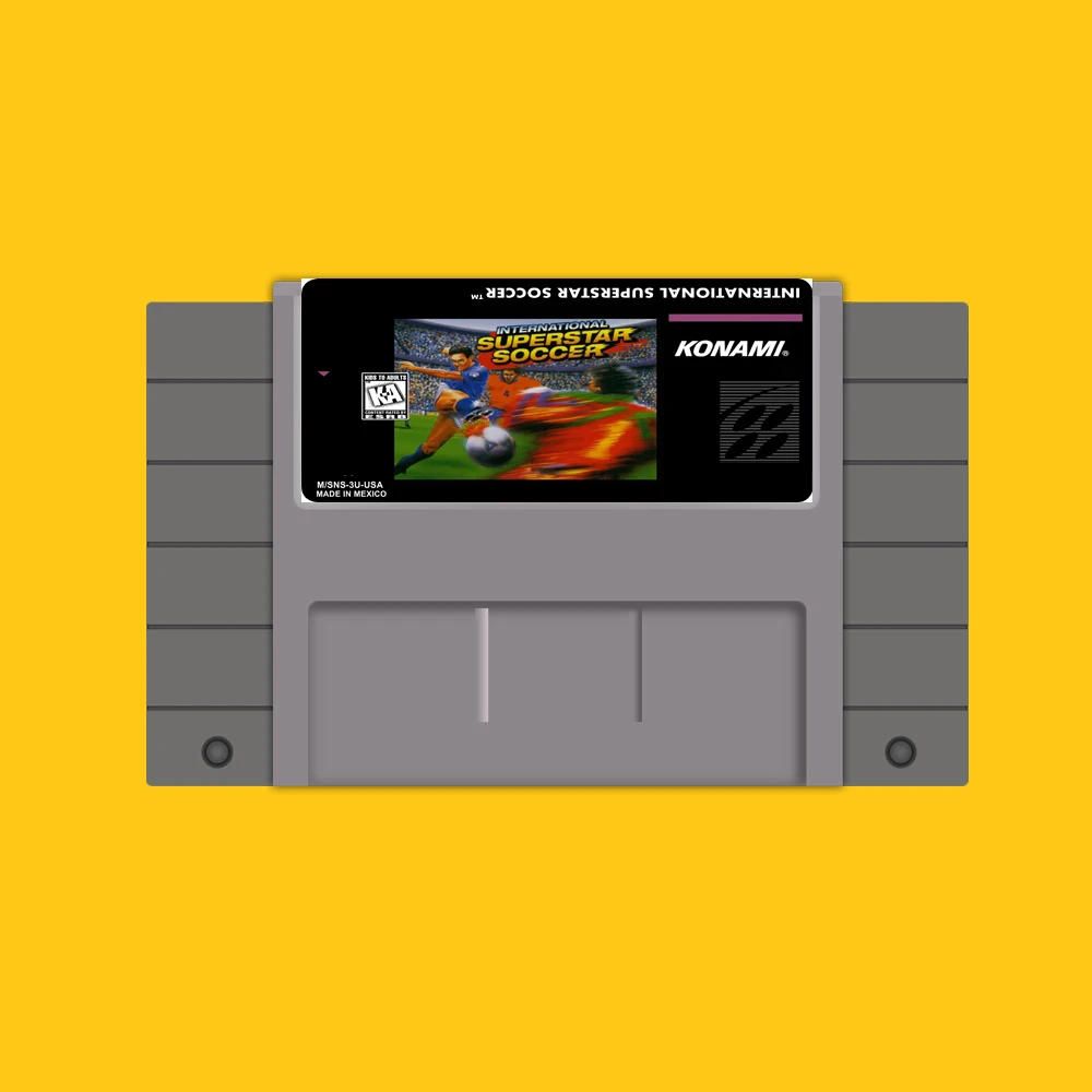 Горячая 46 Pin 16 Bit NTSC игровой Картридж-Международный суперзвезды футбол