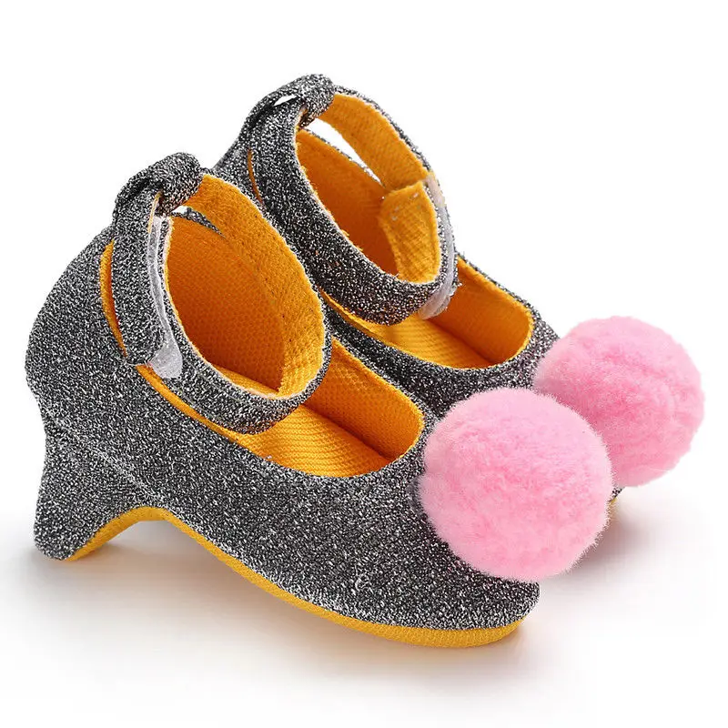 2018 New Brand Lovely Baby Girl Shoes High Heels for Photos Princess Toddler Fashion Bow Crib 0-12M | Мать и ребенок