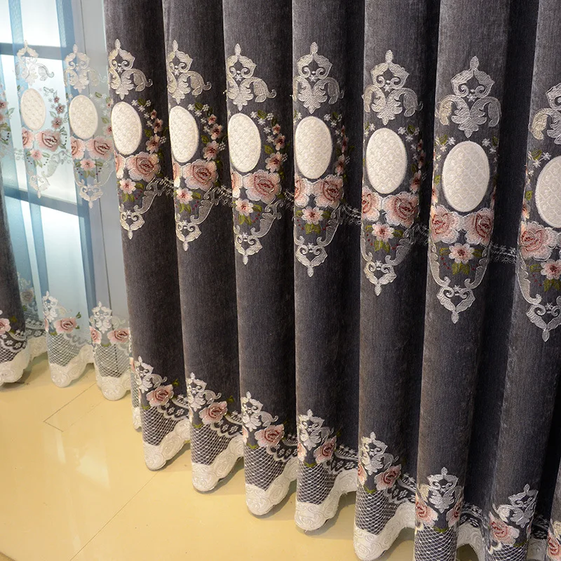 Затемненные шторы для спальни окна классическая вилла занавески гостиной|curtains for