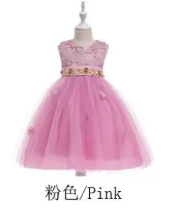 Pink Лидер продаж, королевские синие Маленькие платья для вечеринок, Платья с цветочным узором для девочек на свадьбу - Цвет: Pink