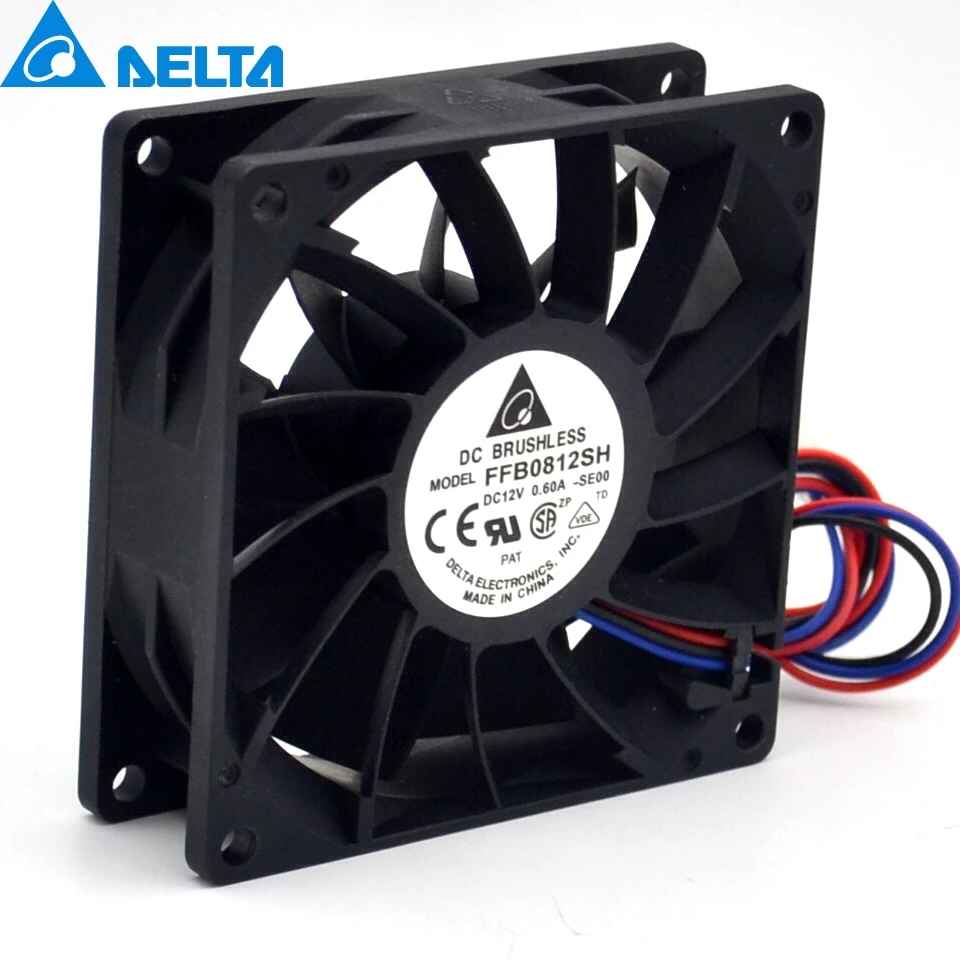 Новый 8025 8 см 80 мм вентилятор шасси 12V 0.6A FFB0812SH высокоскоростной Вентилятор