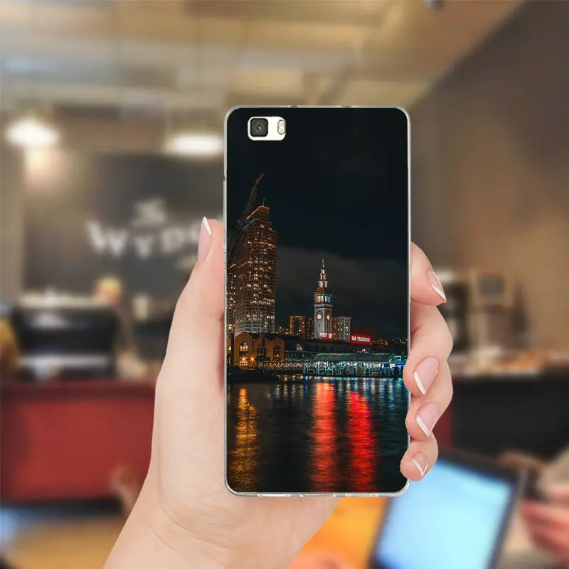 Нью-Йорк Высокое качество классические Чехлы ТПУ телефон для huawei P8 P9 P10 Lite Коврики