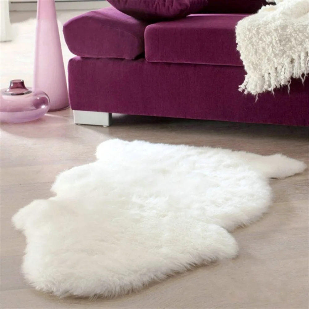 

Home Faux Sheep Skin Carpet Office Decoration Ultra Soft Chair Sofa Cover Rugs Warm Hairy Carpet Seat Pad Sofa Floor Rug