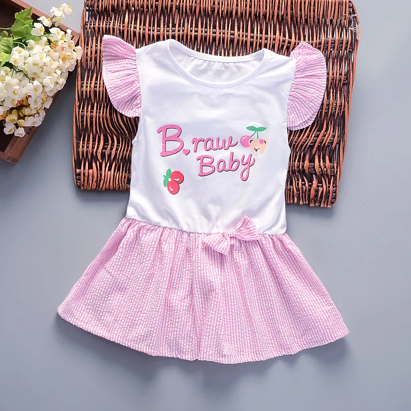 BibiCola summer girls dress children fashion sleeveless party clothes kids girl cotton sports dresses casual brand costume | Детская