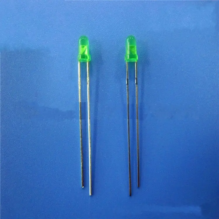 Светодиодный светильник 3 мм светоизлучающие диоды зеленый свечение высокий