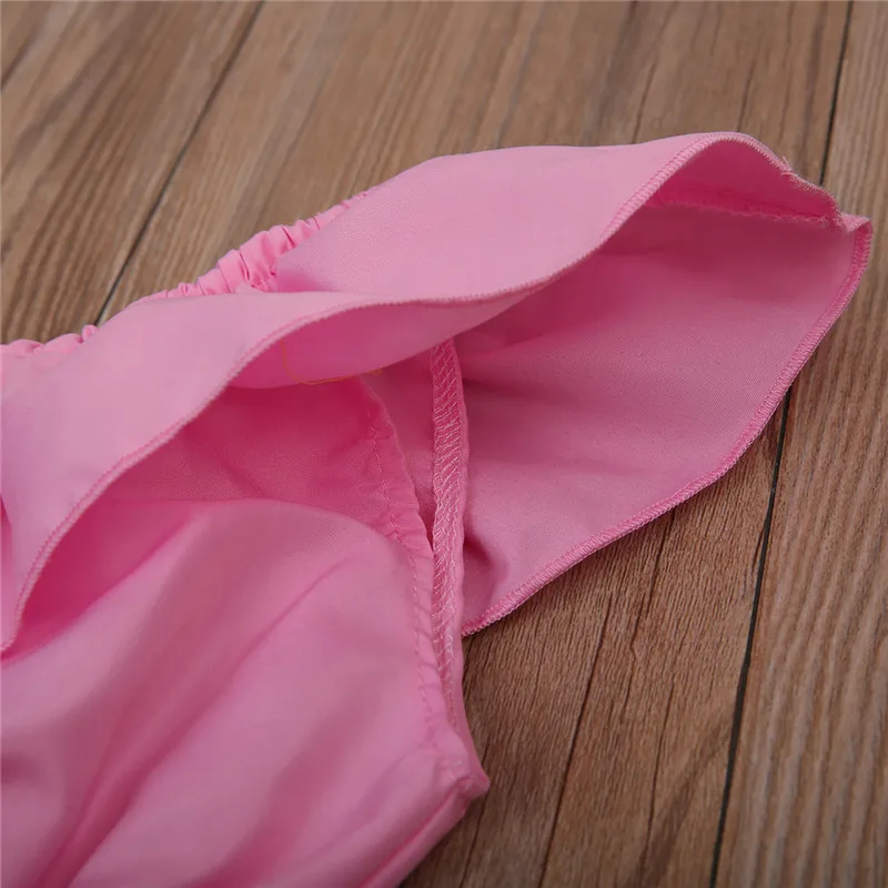 Детская летняя одежда для маленьких девочек пуловер с открытыми плечами топ без