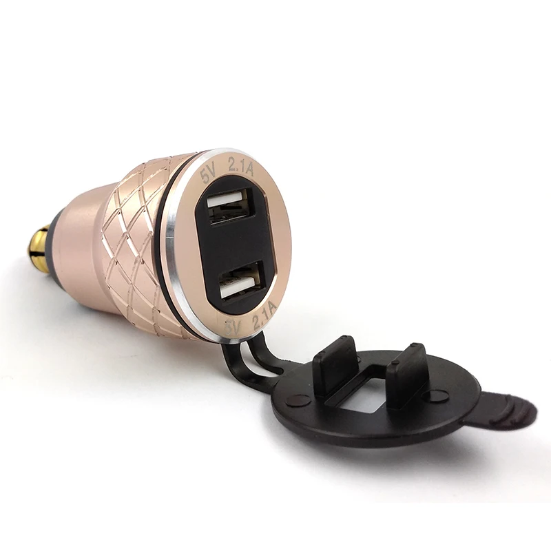 Автомобильное зарядное устройство для мотоцикла 4 2 а с двумя USB портами|lighter socket|car