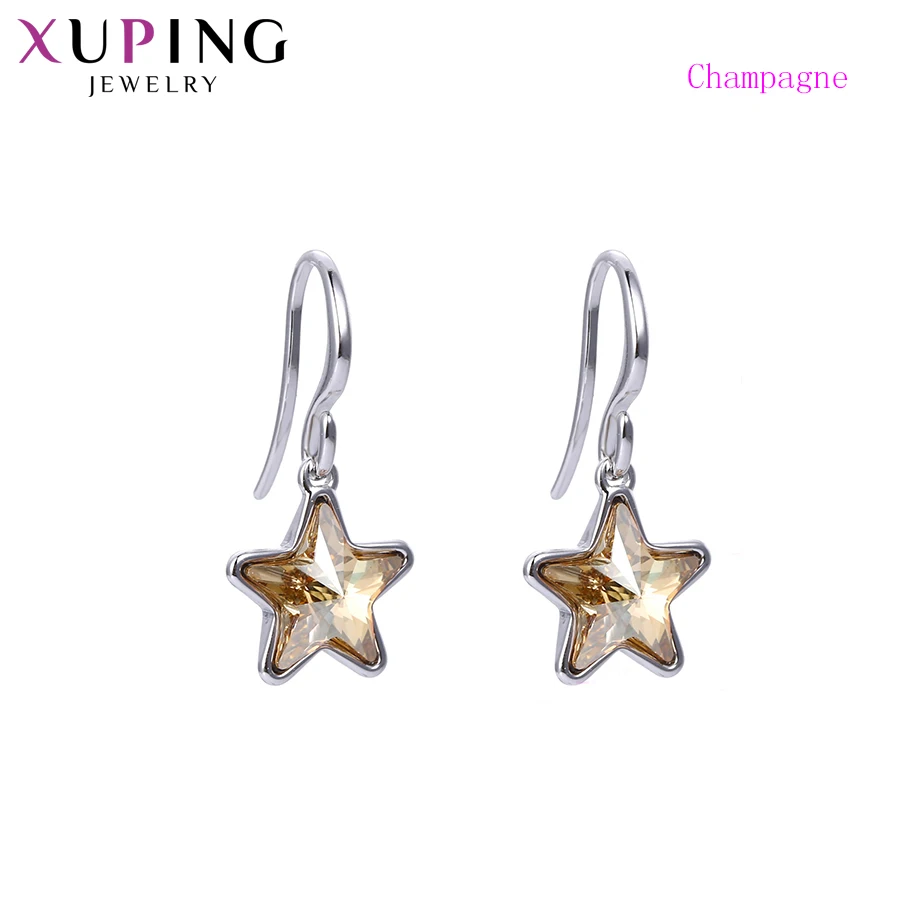 11 серьги в стиле Звезд Xuping Разноцветные кристаллы от Swarovski элегантные ювелирные