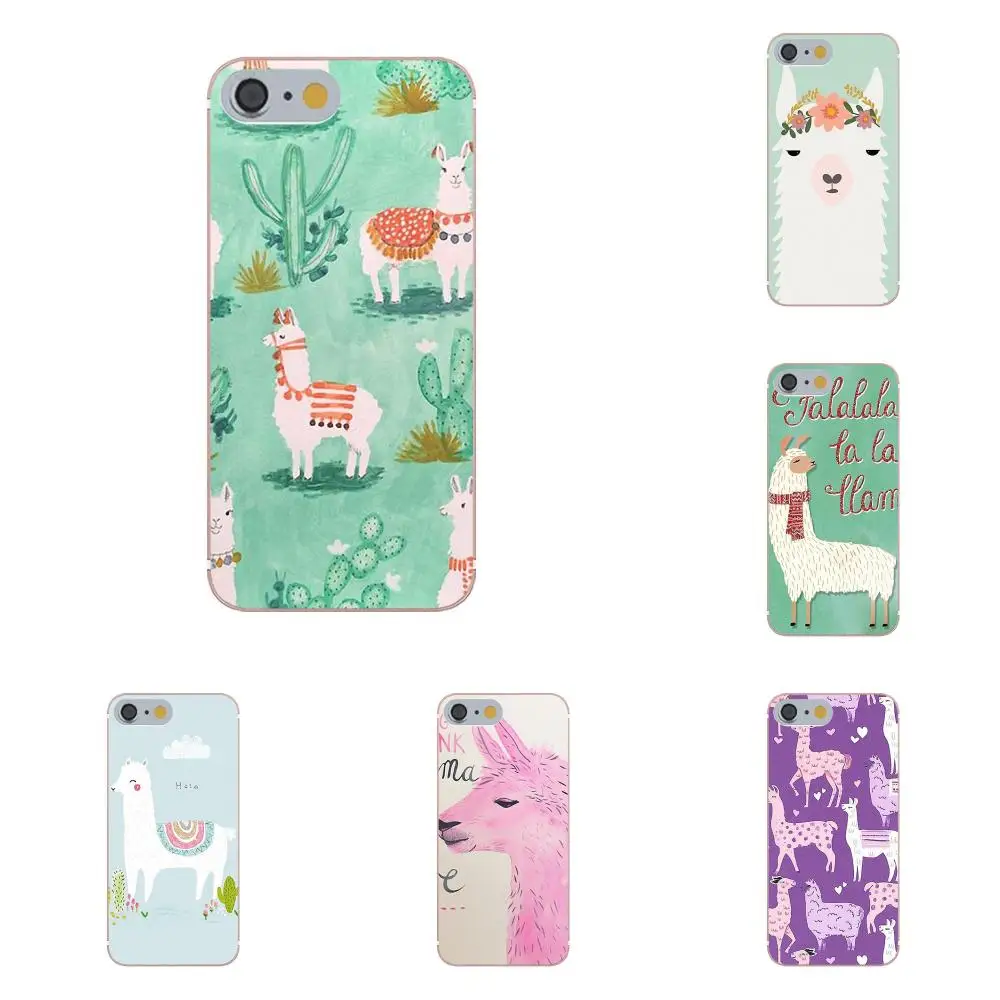 Для Apple iPhone 4 4S 5 5C 5S SE 6 6S 7 8 Plus X TPU крутые лучшие милые животные из ламы