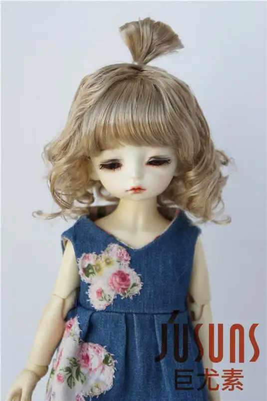 6-7inch Brown SM4B JD375 1/12 1/8 1/6 милый стиль волна синтетический мохеровый парик для куклы size4-5inch 5-6 дюймов 6-7 дюймов Высокое качество Аксессуары для кукол - Цвет: 6-7inch Brown SM4B