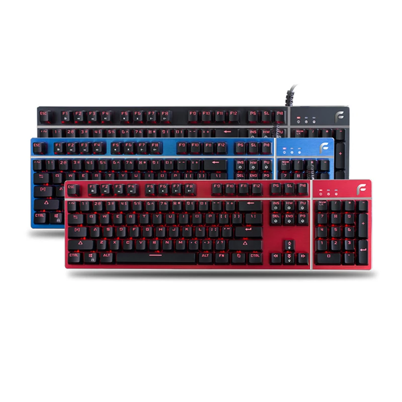 Игровая Проводная Механическая клавиатура DEARMO 104key с подсветкой ось LK 100