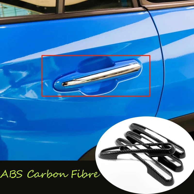 

For Toyota RAV4 2019 2020 ABS Chrome/Carbon Fiber Door Protector Handle Decoration Cover Trim Sticker Car Styling 3 Styles 4Pcs
