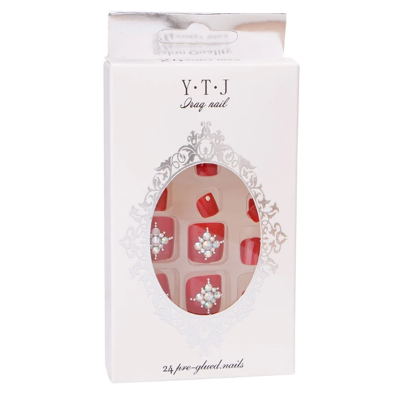 24 шт. черный и белый французский дизайн ногтей накладные ногти Советы Декор