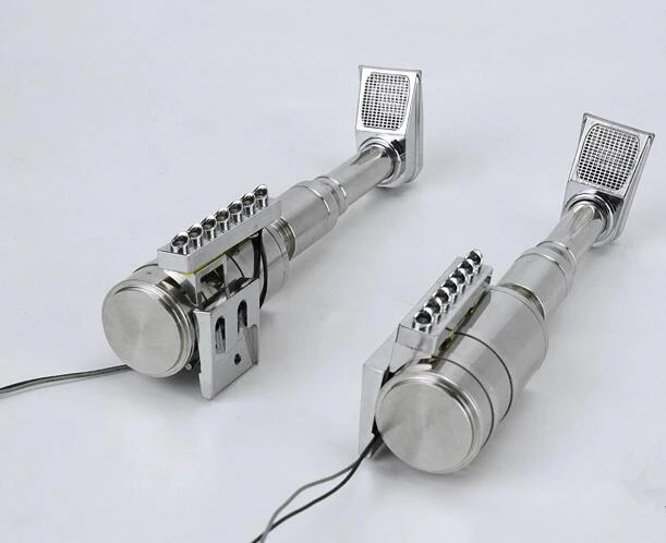 SILVER RC Американский грузовик Металлический воздушный фильтр со светодиодами комплекты ламп для 1/14 RC Tamiya KING Hauler Actros Глобус лайнер RC игрушки грузовик - Цвет: SILVER