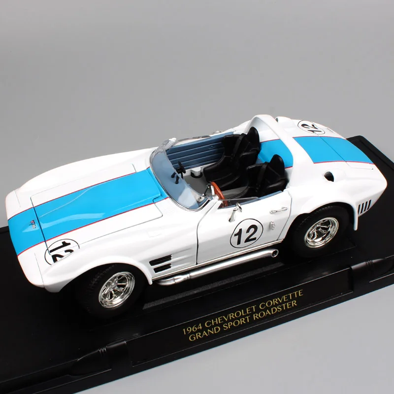 1/18 дорожный знак 1964 Chevrolet Corvette Chevy StingRay Grand Sport Diecasts& Toy Vehicles масштабная модель машинки модель для детей мальчик