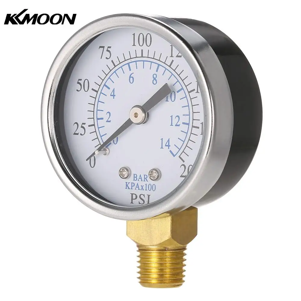Гидравлический манометр 50 мм 0 ~ 200psi 14 бар фильтр для бассейна 1/4 NPT|manometre pression|hydraulic
