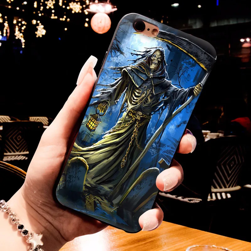 MaiYaCa Мрачный Жнец &quotскелетная&quot Гибридный чехол для телефона iPhone 6S 6plus 12pro 12proplus 8