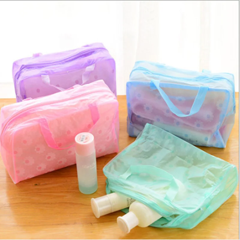 

Fashion Women Chrysanthem Flower Cosmetic Bags PVC Toiletry Bags Travel Organizer Beauty Case Makeup Bag Bath Wash Make Up Box