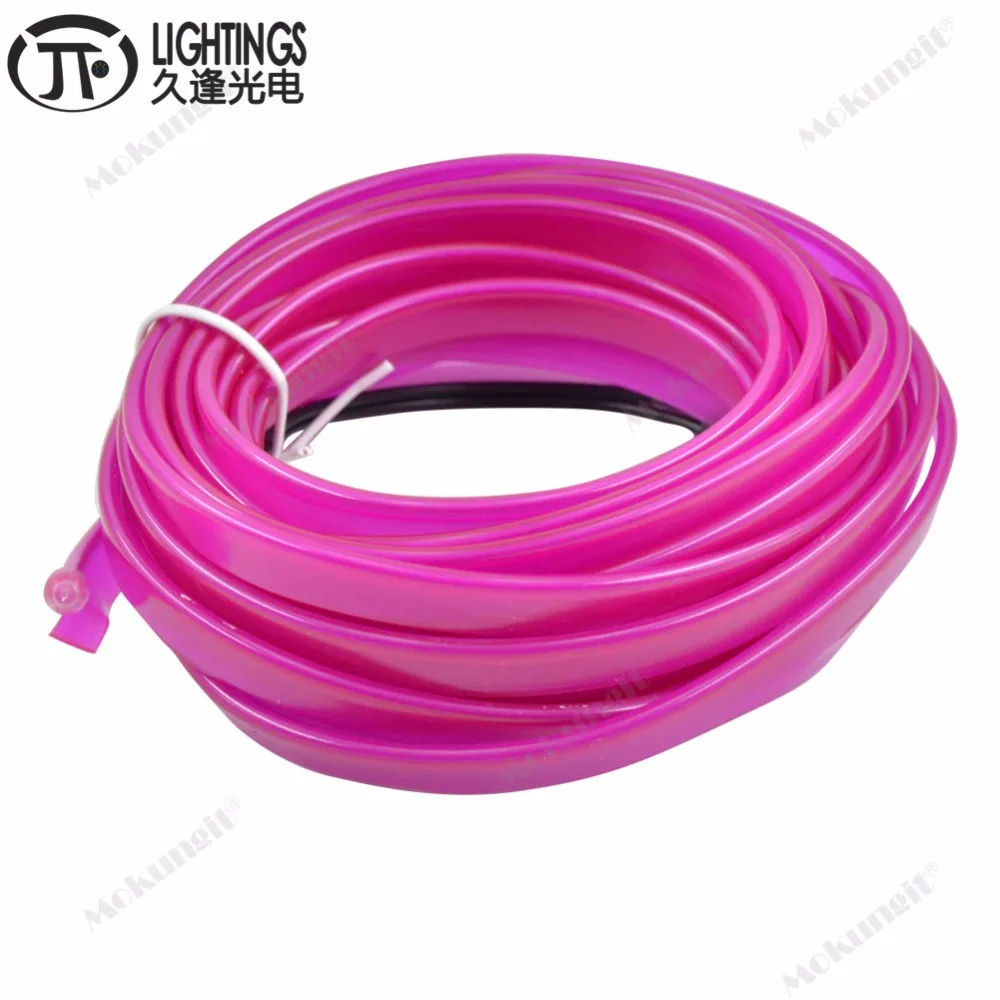 10 шт. видов цветов Стайлинг автомобиля 5 м Гибкий неоновый свет светящийся EL wire