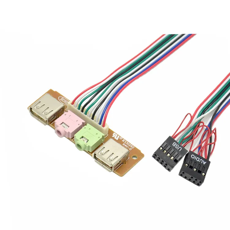 Передняя панель аудио кабель перегородка линия расширения USB порт 6 8 см для