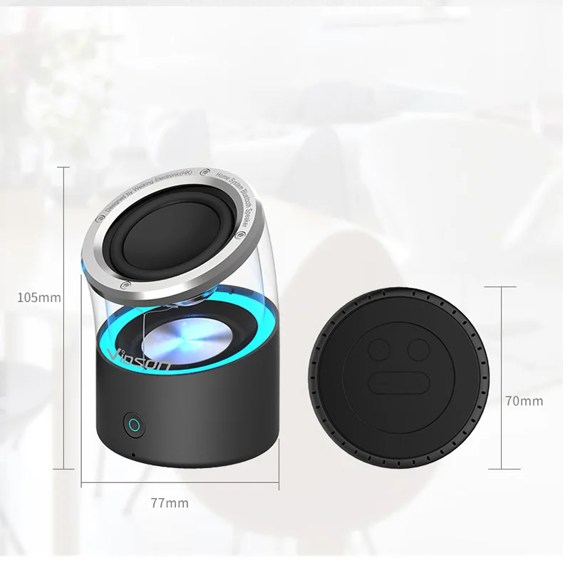 Колонки Vidson i3 TWS прозрачная колонка Bluetooth 4 2 светящаяся трубка портативная bluetooth