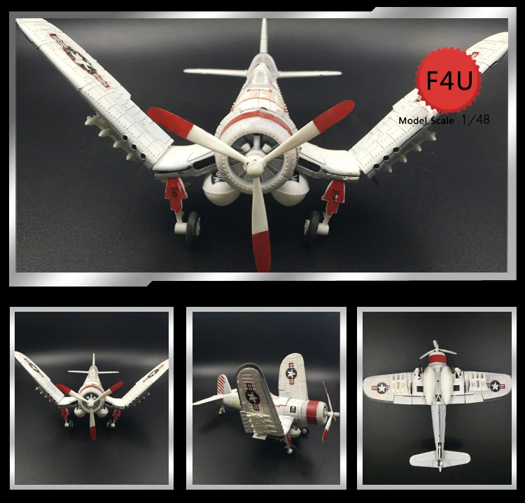 6 шт. пластиковые DIY военные модели США F4U Corsair Истребитель модели строительные наборы 4D 1/48 WW2 самолет Кирпичи Модель игрушки для детей