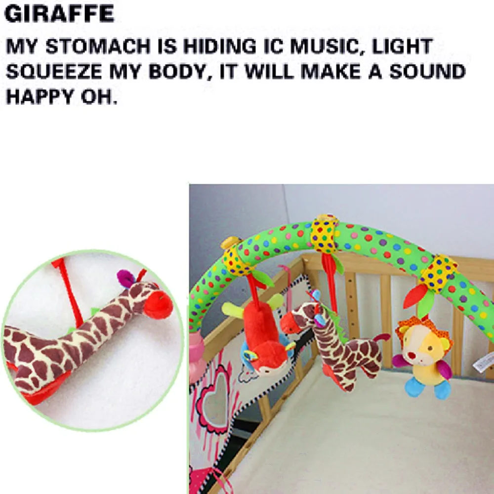 Baby Cradle Seat Cot Hanging Toys Crib Stroller Car Rattle Toy Lovely Animal Soundable Squeeze Plush 40% OFF | Игрушки и хобби